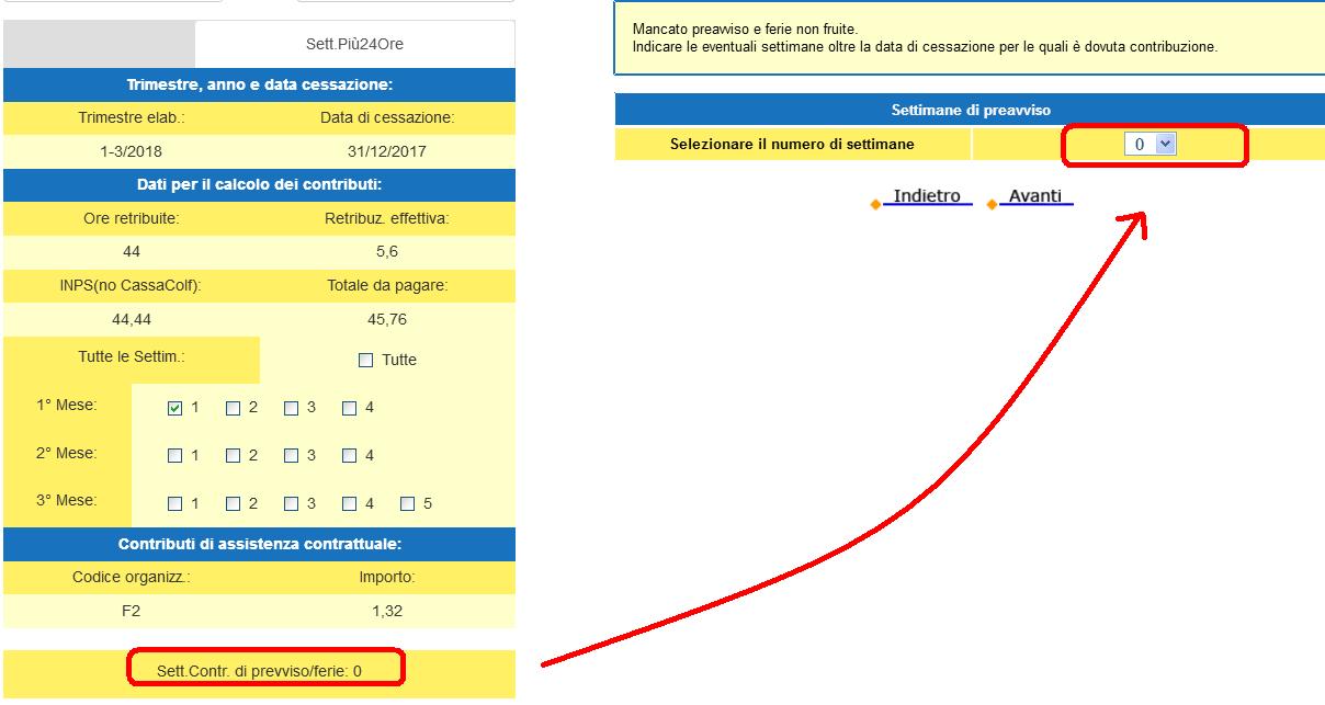 mav licenziamento cessazione colf badante settim preavviso ferie